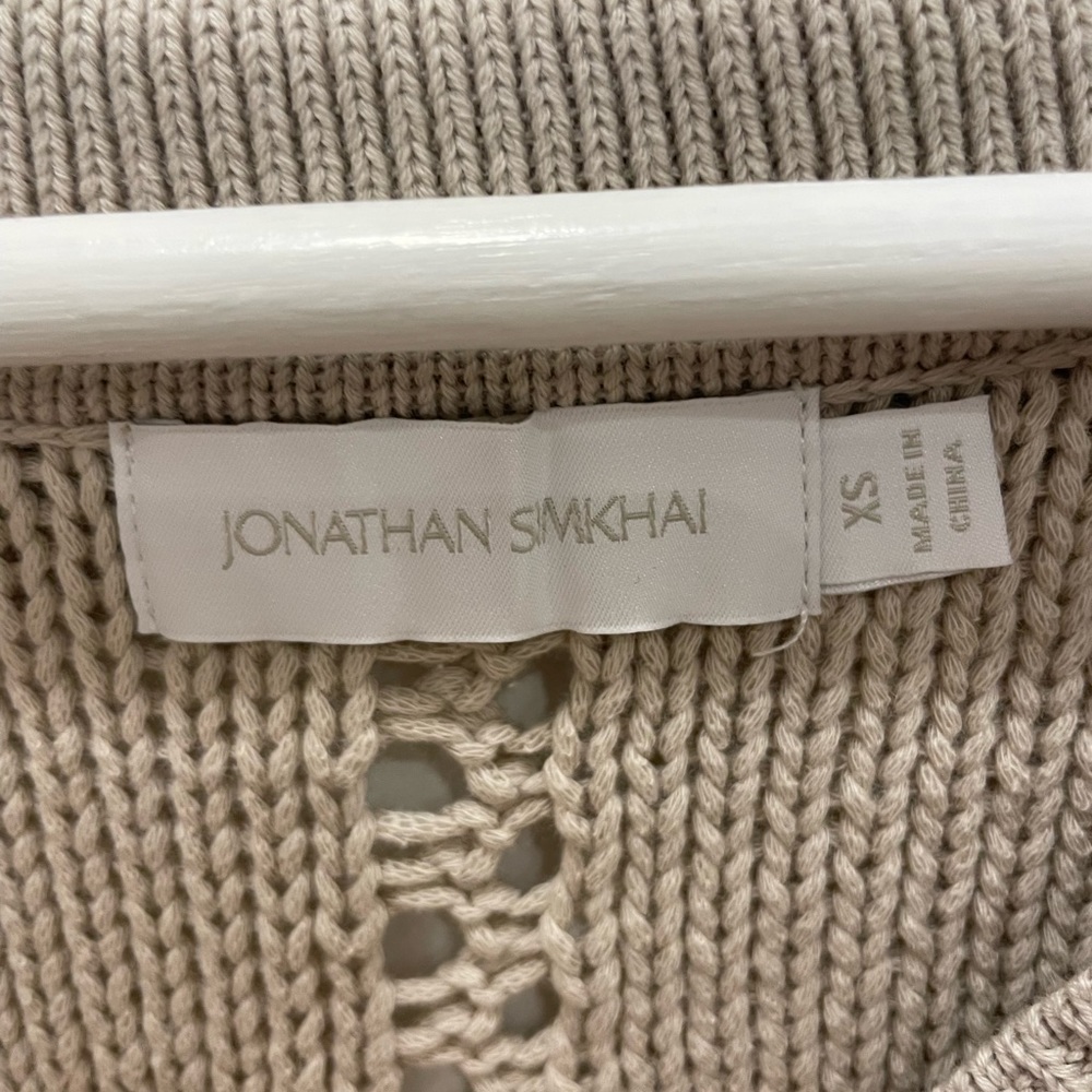 Jonathan Simkhai Berenice Directional Rib Cotton Blend Sweater - Picture 6 of 7
